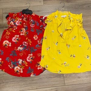 LOFT Ann Taylor Floral Tank Top Cami Bundle Sz Medium
